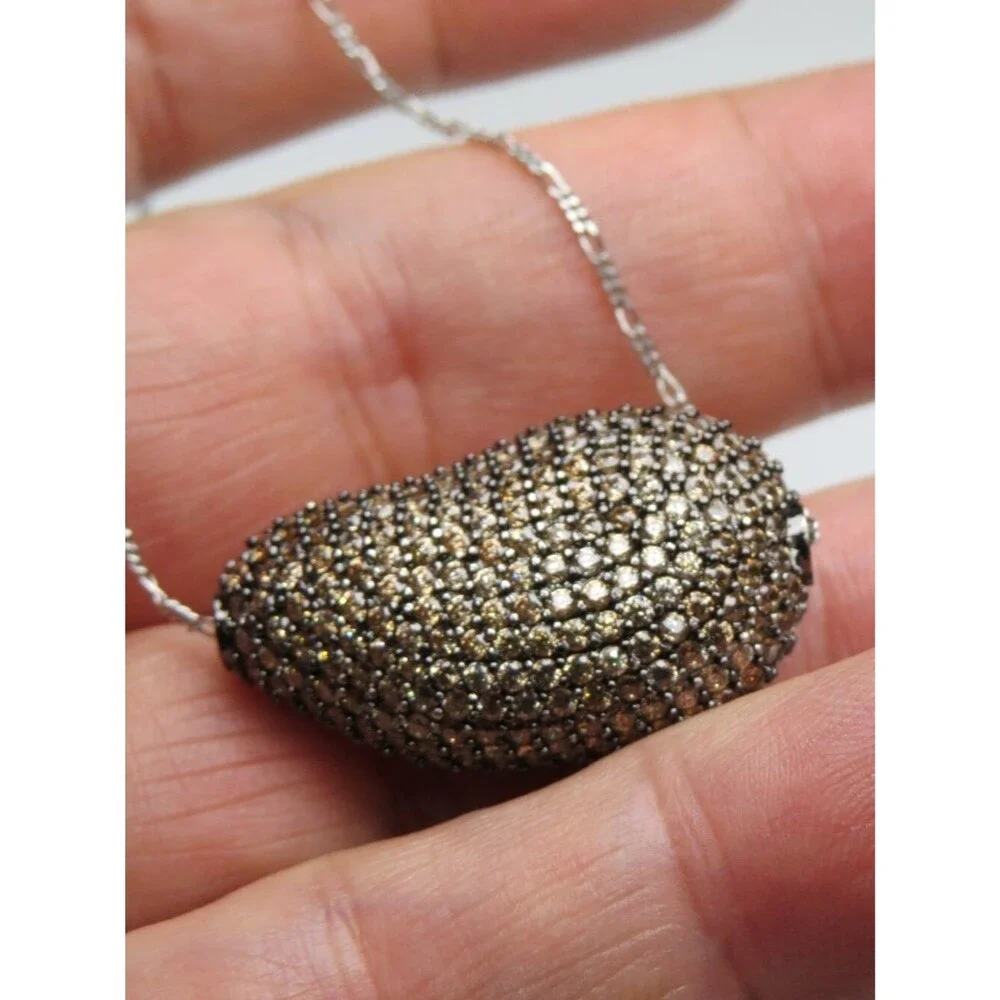 *925 Sterling Silver Diamond Pendent Necklace